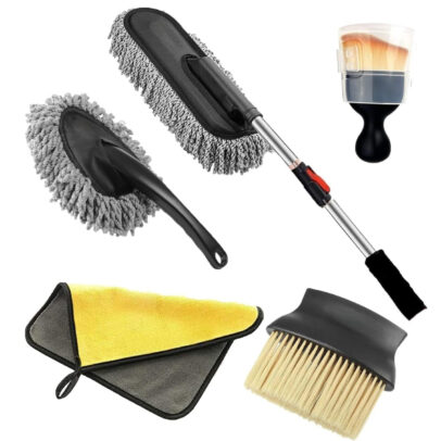 5-Piece Extendable Microfiber Car Duster Set – Scratch-Free Cleaning for Vehicles