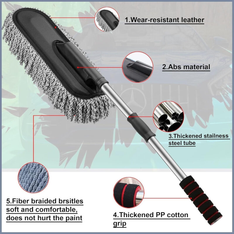 Extendable Microfiber Car Duster – Vehicle Cleaning Tool - Image 2
