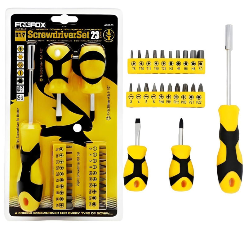 23-Pc Ratchet Screwdriver Set with Magnetic Bit Holder