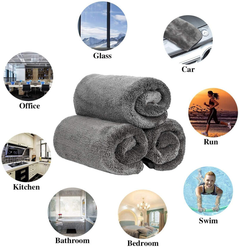 Microfiber Cleaning Cloths 4-Pack – 40x40cm, 340 GSM, Lint-Free & Ultra Soft - Image 2