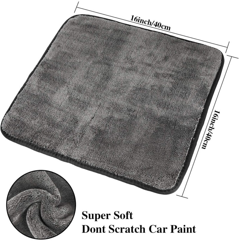 Microfiber Cleaning Cloths 4-Pack – 40x40cm, 340 GSM, Lint-Free & Ultra Soft - Image 4