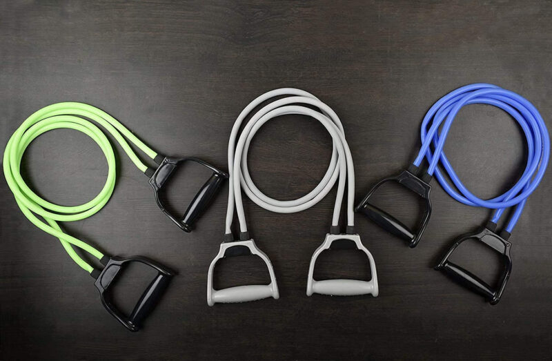 Double Toning Tube Resistance Band – Heavy Duty Full Body Workout with Grip Handles - Image 4