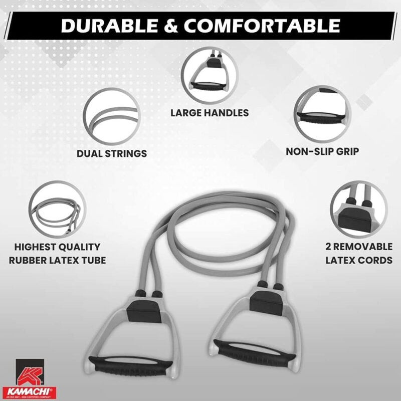 Double Toning Tube Resistance Band – Heavy Duty Full Body Workout with Grip Handles - Image 5