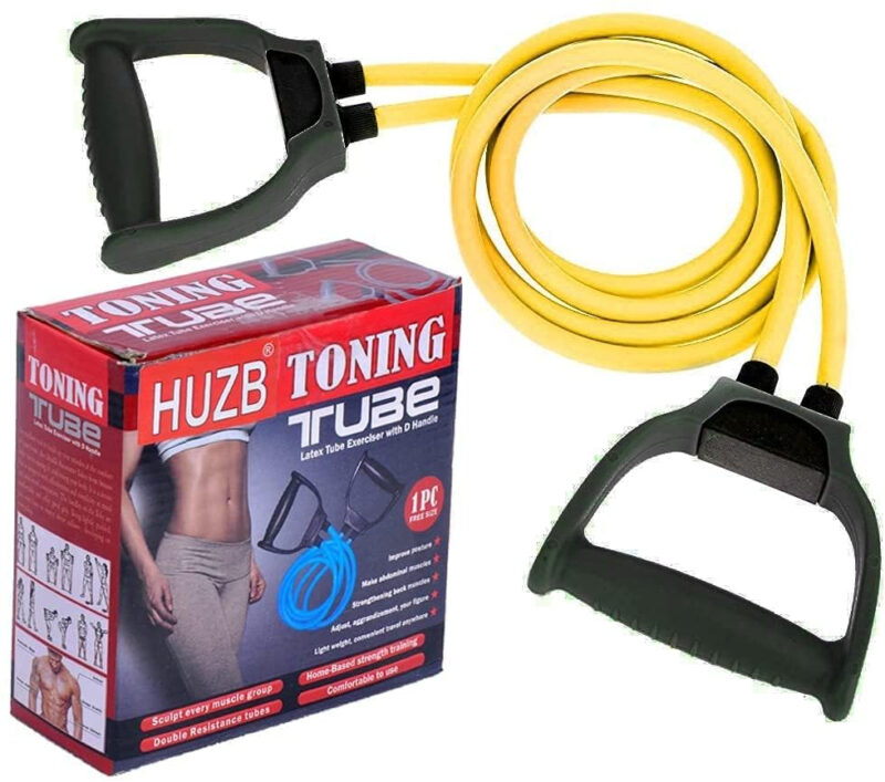 Double Toning Tube Resistance Band – Heavy Duty Full Body Workout with Grip Handles - Image 6