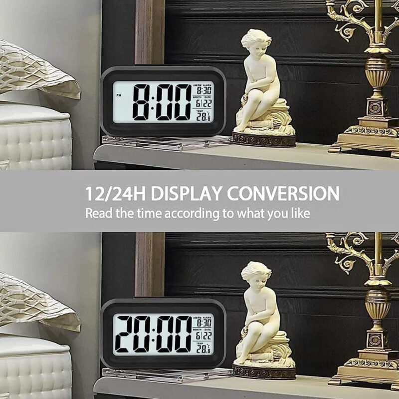 Digital Alarm Clock for Students – Loud Desk Alarm with Timer, Sensor & Temperature - Image 4