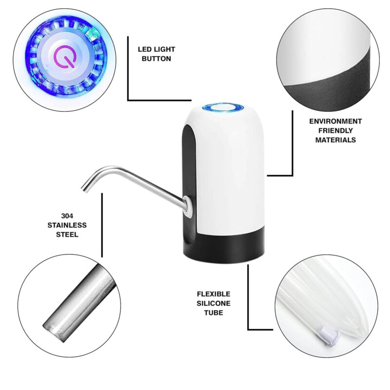 Portable Electric Water Dispenser Pump – USB Rechargeable Bottle Pump for Gallon Jars - Image 4