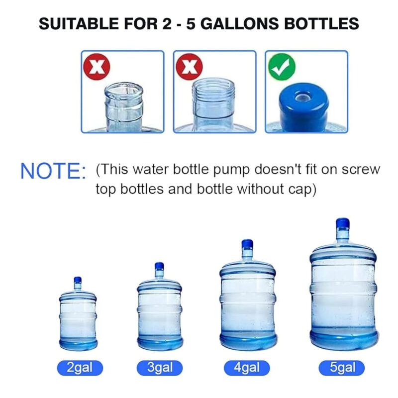 Portable Electric Water Dispenser Pump – USB Rechargeable Bottle Pump for Gallon Jars - Image 6