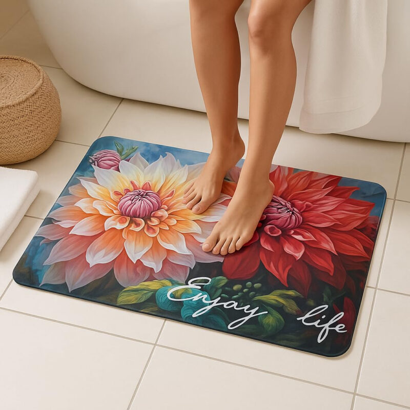 DevaDecor Super Absorbent Floor Mat – Perfect for Bathrooms, Doormats, and Office Spaces! Soft Cushion Mat with Quick Dry Dirt Barrier| 4.5mm Thick (40x60cm) - Image 7