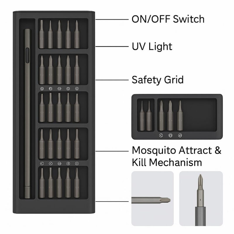 Devadecor Precision Screwdriver Set, 24-in-1 Mini Repair Tool Kit with Magnetic Bits, Professional Electronics Tool Set with Storage Case - Image 4