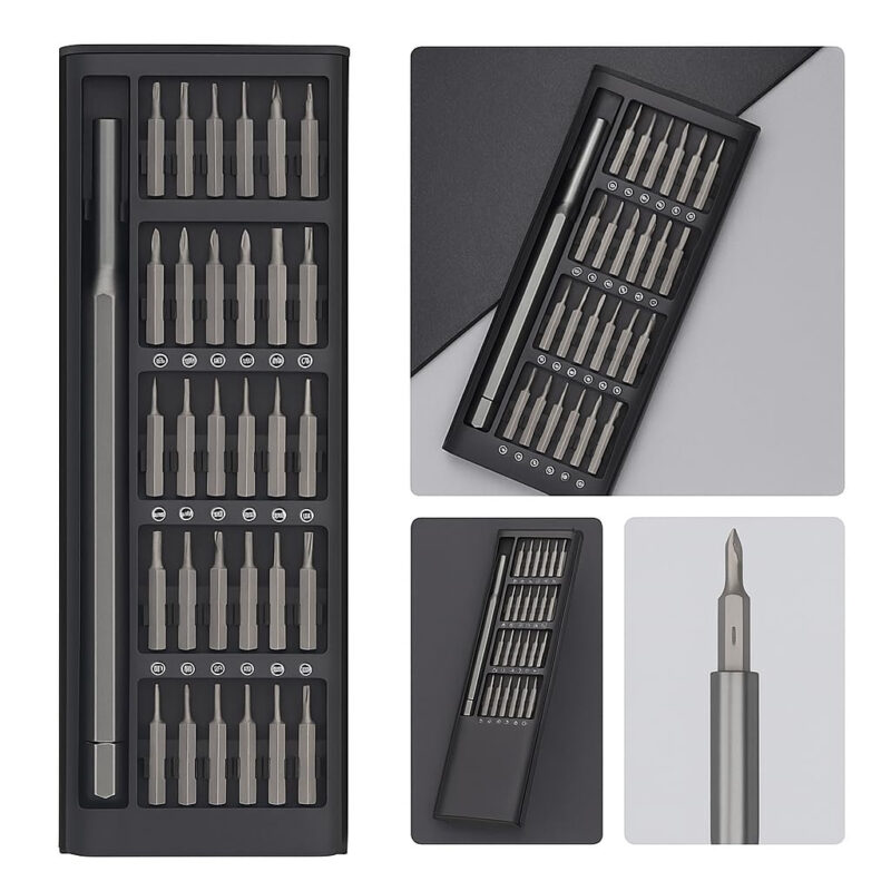 DEVADECOR 46Pcs 1/4” Drive Socket Wrench Set, Metric 4-14mm Cr-V Sockets & S2 Bits, Ratchet Handle, Extension Bars, Chrome Vanadium Steel Mechanic Tool Kit for Car, Bike,Garage Auto Repair (Black) - Image 16