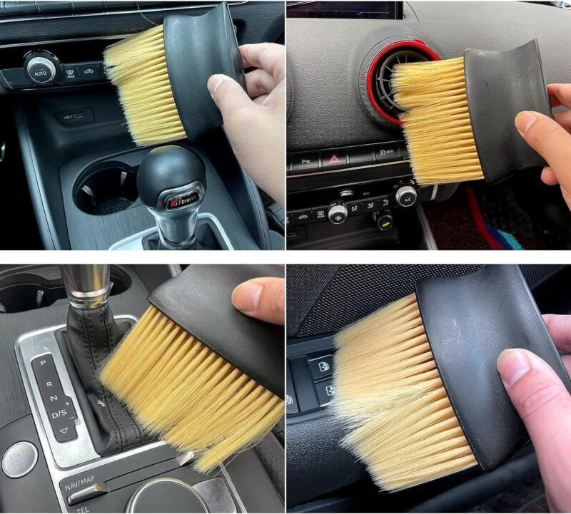 DEVADECOR Auto Interior Dust Brush, Car Cleaning Brushes Duster, Soft Bristles Detailing Brush Dusting Tool for Automotive Dashboard, Air Conditioner Vents, Leather, Computer,Scratch Free - Image 3