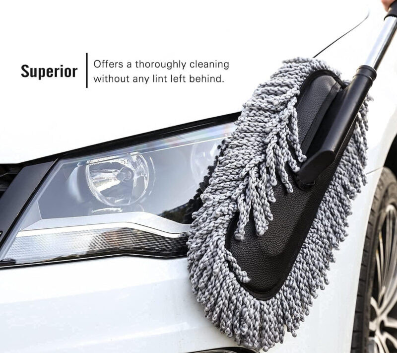 C.HERRY® Car Duster, Extendable Long Handle Microfiber Exterior Scratch Free Car Cleaning Tool, Car Duster Brush for Pickup,SUV, Vehicles Cleaning,Multicolor (CARDUSTER Pack of 2) - Image 2