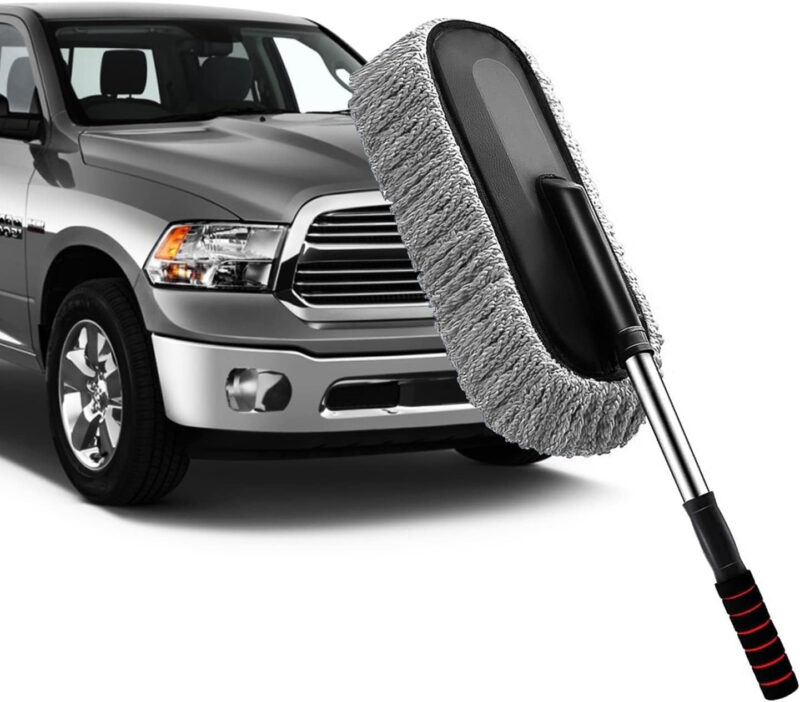 C.HERRY® Car Duster, Extendable Long Handle Microfiber Exterior Scratch Free Car Cleaning Tool, Car Duster Brush for Pickup,SUV, Vehicles Cleaning,Multicolor (CARDUSTER Pack of 2) - Image 5