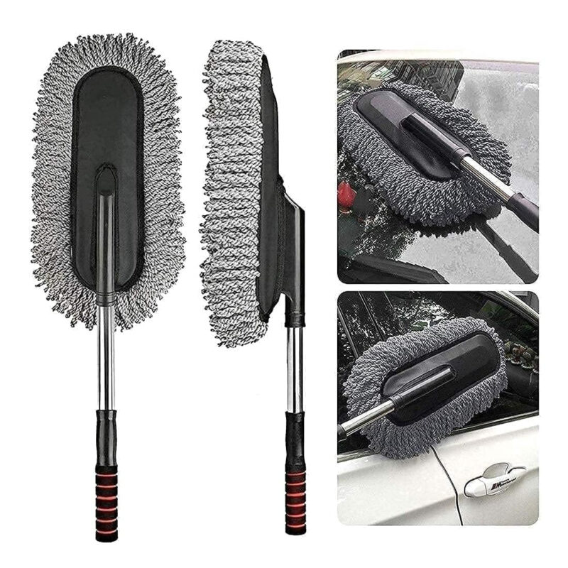 C.HERRY® Car Duster, Extendable Long Handle Microfiber Exterior Scratch Free Car Cleaning Tool, Car Duster Brush for Pickup,SUV, Vehicles Cleaning,Multicolor (CARDUSTER Pack of 2) - Image 6