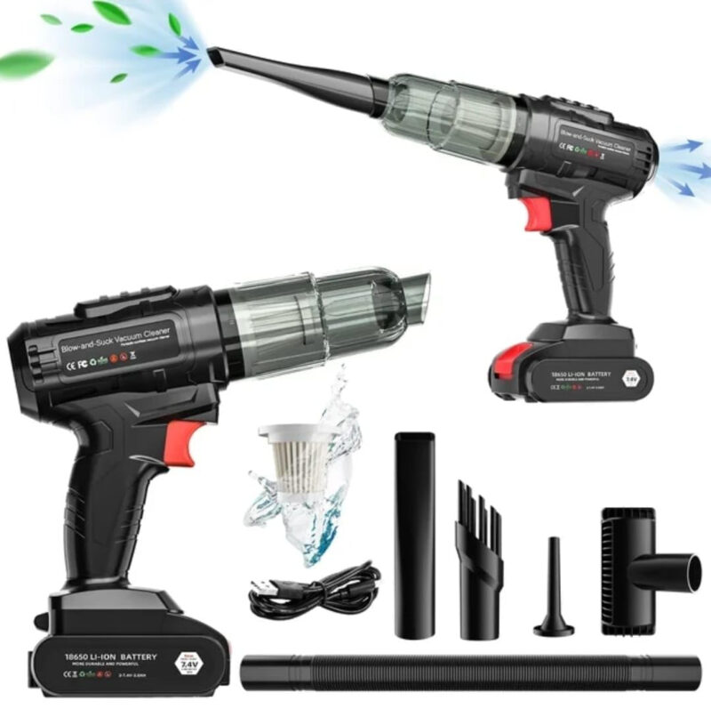 ASW Cordless Handheld Vacuum Cleaner, High Power Suction, Portable Car and Home Vacuum with Attachments